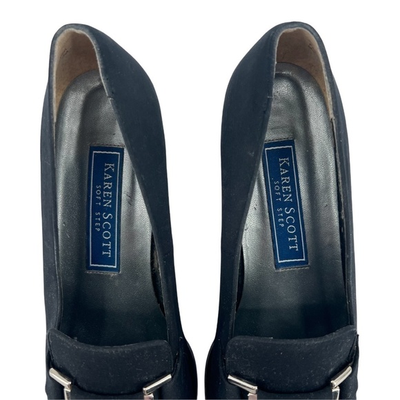 KAREN SCOTT DEIDRE II Navy Blue Block Heels Size 8 1/2 Women’s - Picture 2 of 11